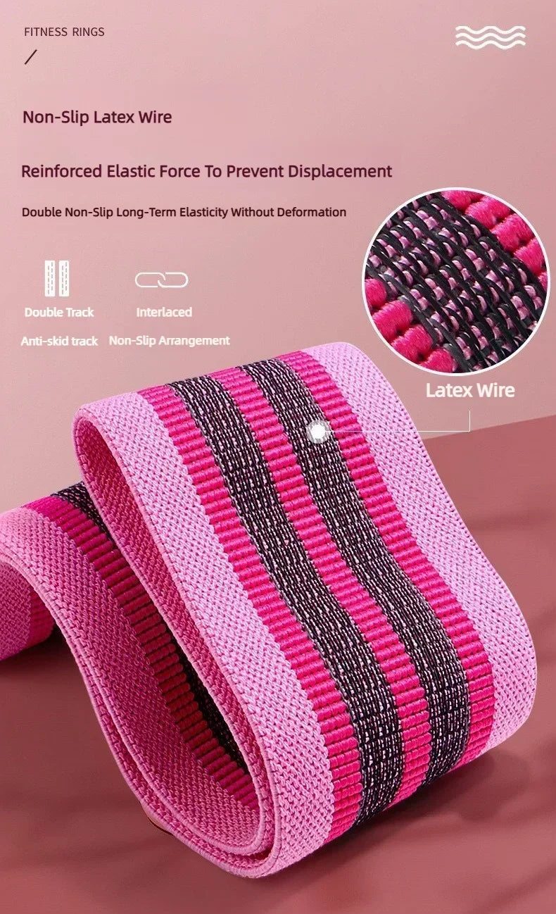 Fabric Resistance Hip & Booty Bands – 3-Piece Glute & Thigh Workout Set