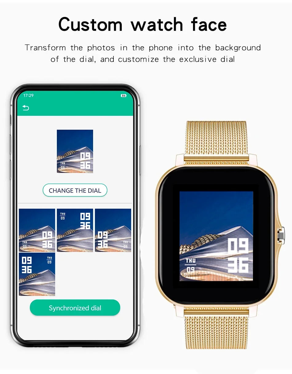 1.44" Color Screen Smartwatch – Bluetooth Call & Health Monitoring