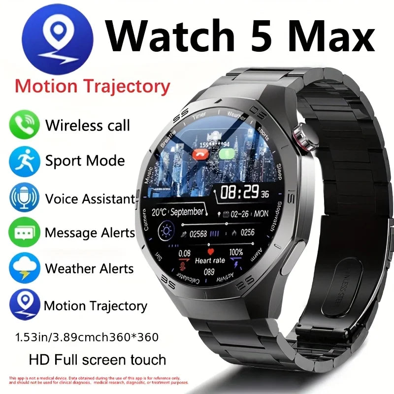 AMOLED GPS Smartwatch – Heart Rate, Motion Tracking & Bluetooth Calls