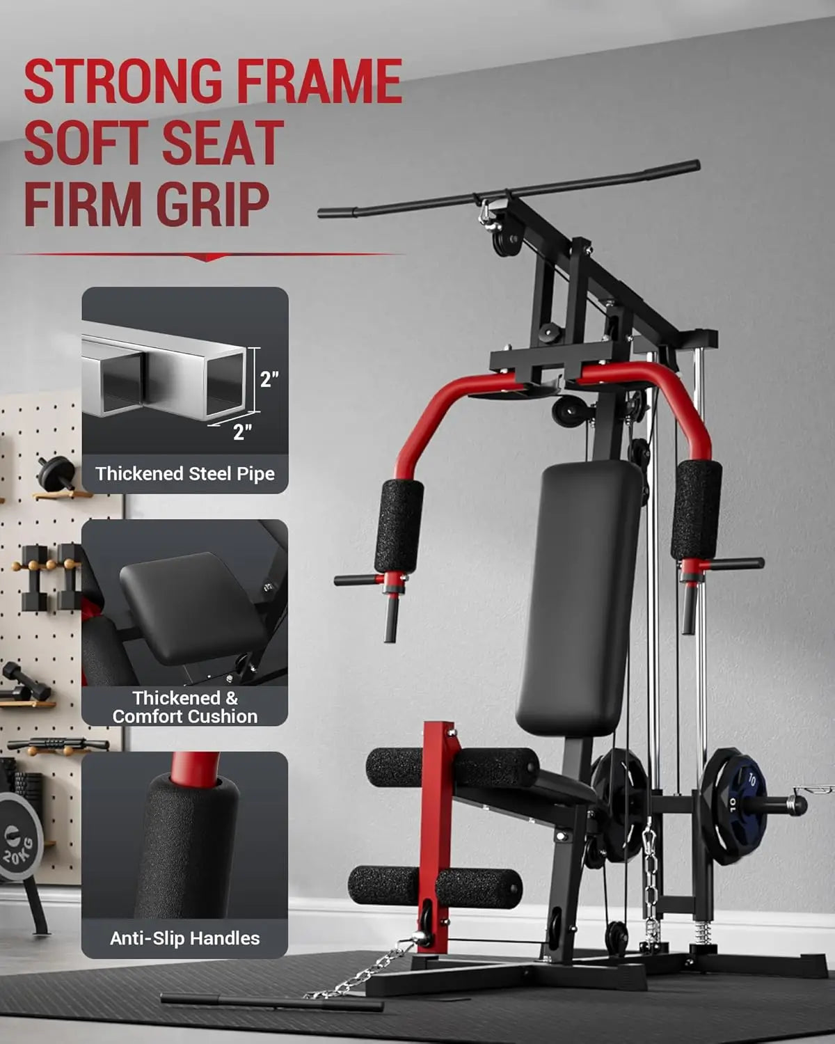 Home Gym Machine – Full-Body Workout with Pulley & Leg Press