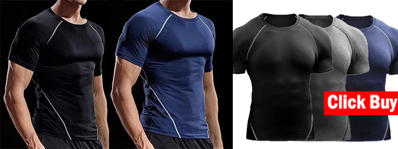 Men’s Quick-Dry Running T-Shirt – Long Sleeve Compression Gym Top