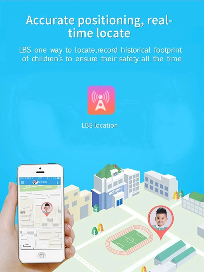 Xiaomi Kids Smart Watch SOS GPS Location Tracker  Sim Card Call Child SmartWatch