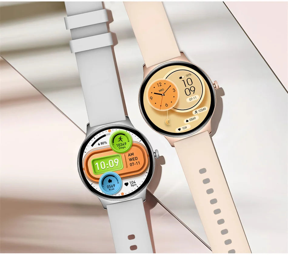 Ultra-Slim AMOLED Smartwatch – Heart Rate & BT Calling for Women