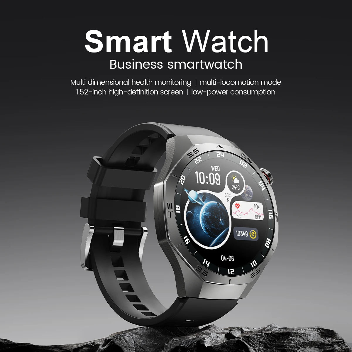 AMOLED GPS Smartwatch – Heart Rate, Motion Tracking & Bluetooth Calls