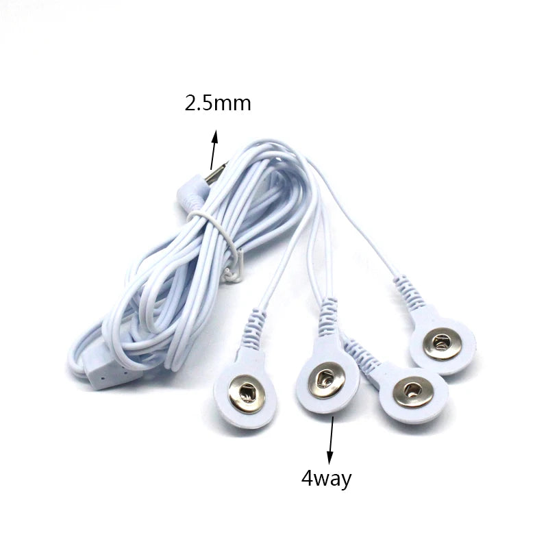 TENS Unit Electrode Lead Wires – 2-Way & 4-Way Cable with Pads