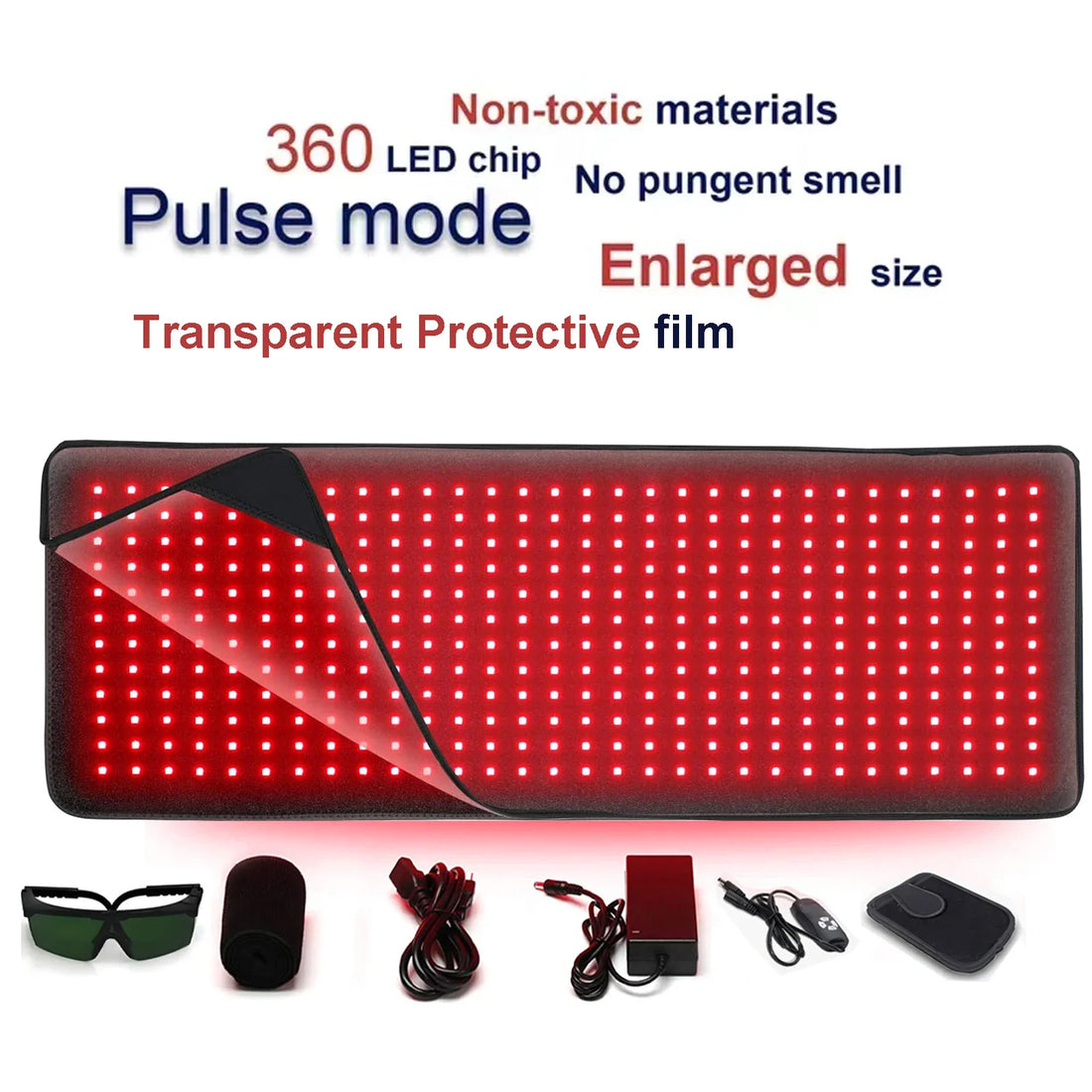 660nm & 850nm Red Light Belt 360 LEDs Near Infrared Photon Wrap for Full Body Pain Relief & Muscle Relaxation