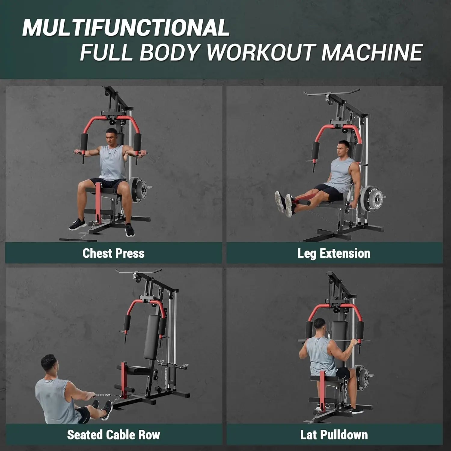 Home Gym Machine – Full-Body Workout with Pulley & Leg Press