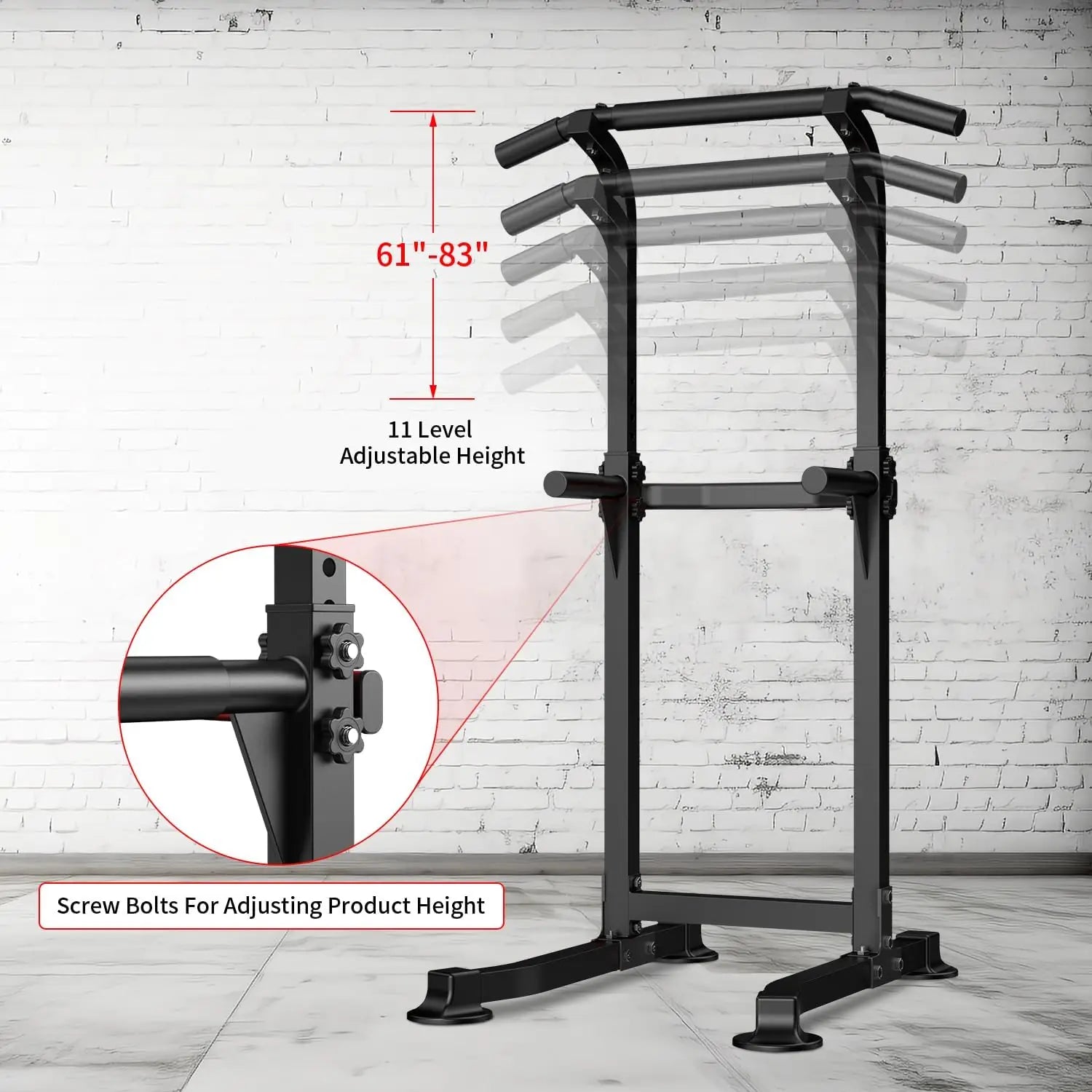 Adjustable Power Tower – Pull-Up & Dip Station for Home Gym