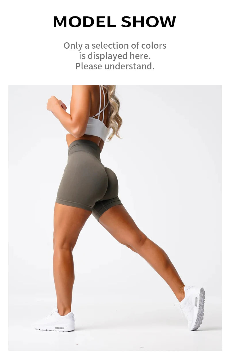 TKITK Women’s Seamless Spandex Shorts – Soft Workout & Yoga Tights