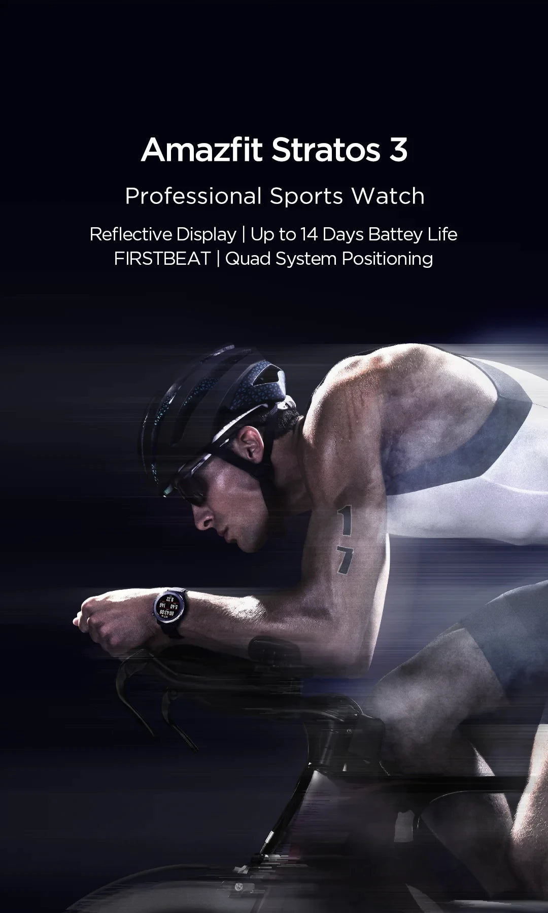 Amazfit Stratos 3 Smartwatch – GPS, Bluetooth & 5ATM Waterproof