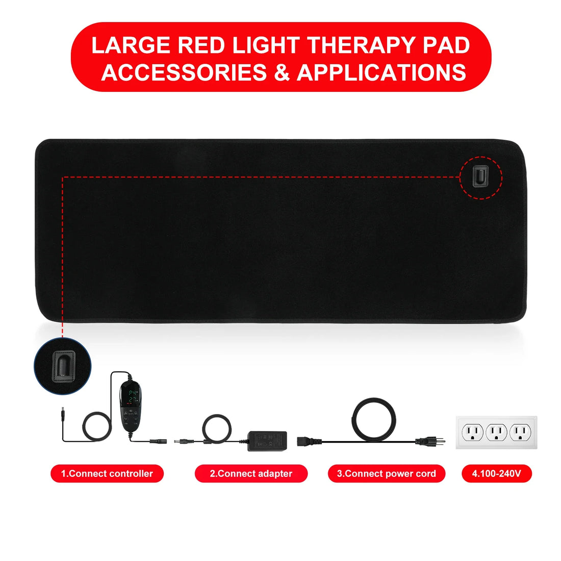 660nm & 850nm Red Light Belt 360 LEDs Near Infrared Photon Wrap for Full Body Pain Relief & Muscle Relaxation