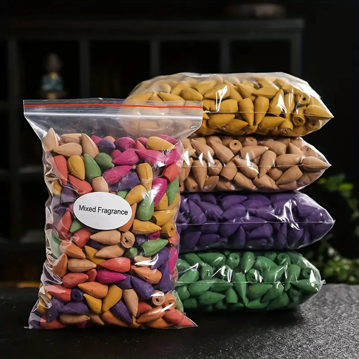 Mixed Backflow Incense Cones – Sandalwood, Lavender & Multi-Scented