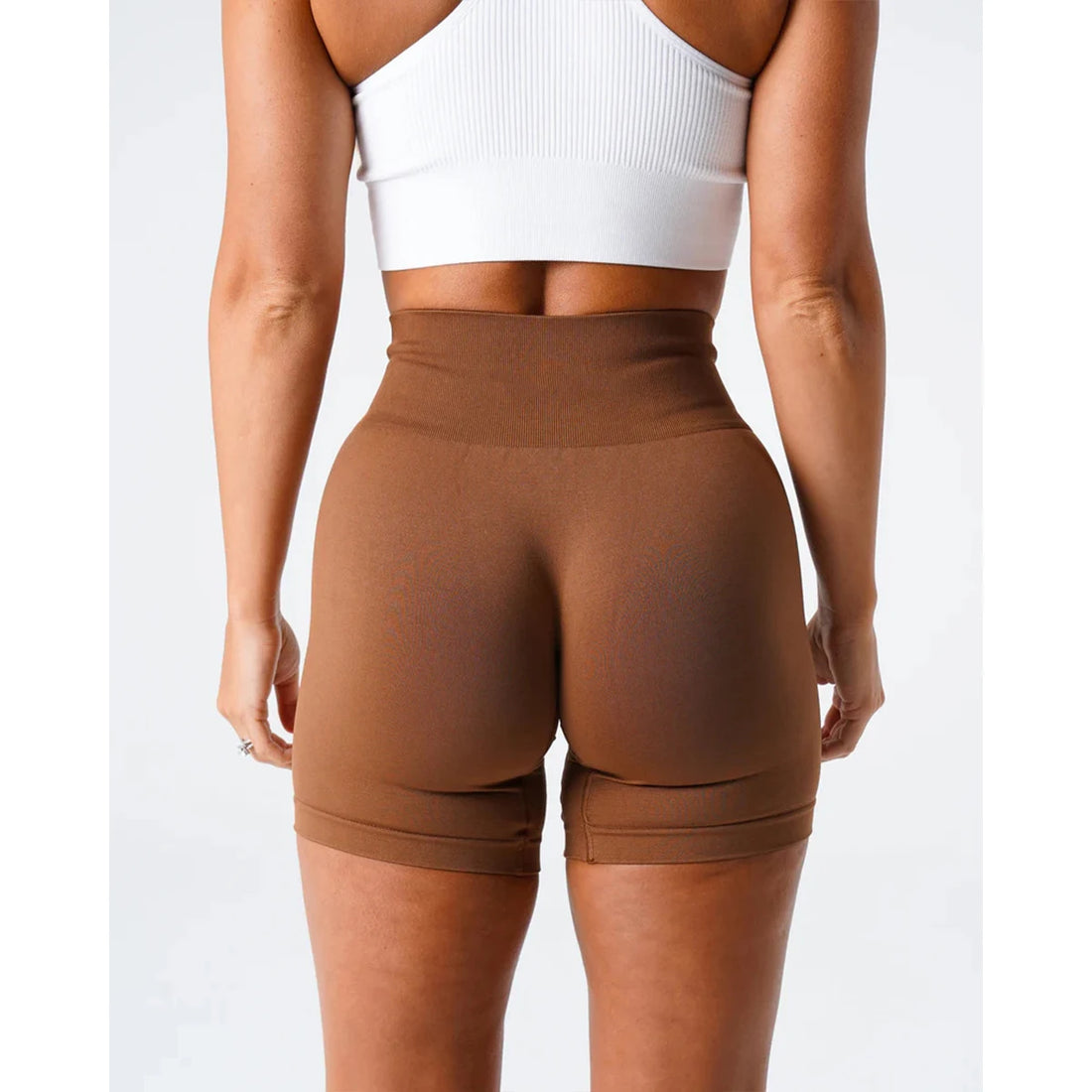 TKITK Women’s Seamless Spandex Shorts – Soft Workout & Yoga Tights