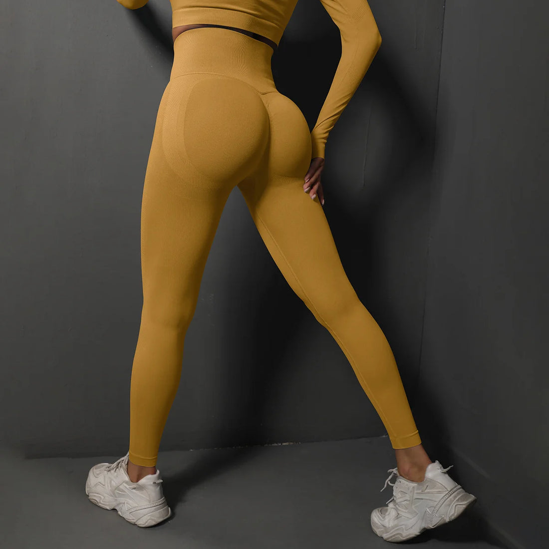 Women’s High-Waist Yoga Leggings – Seamless Push-Up Fitness Pants