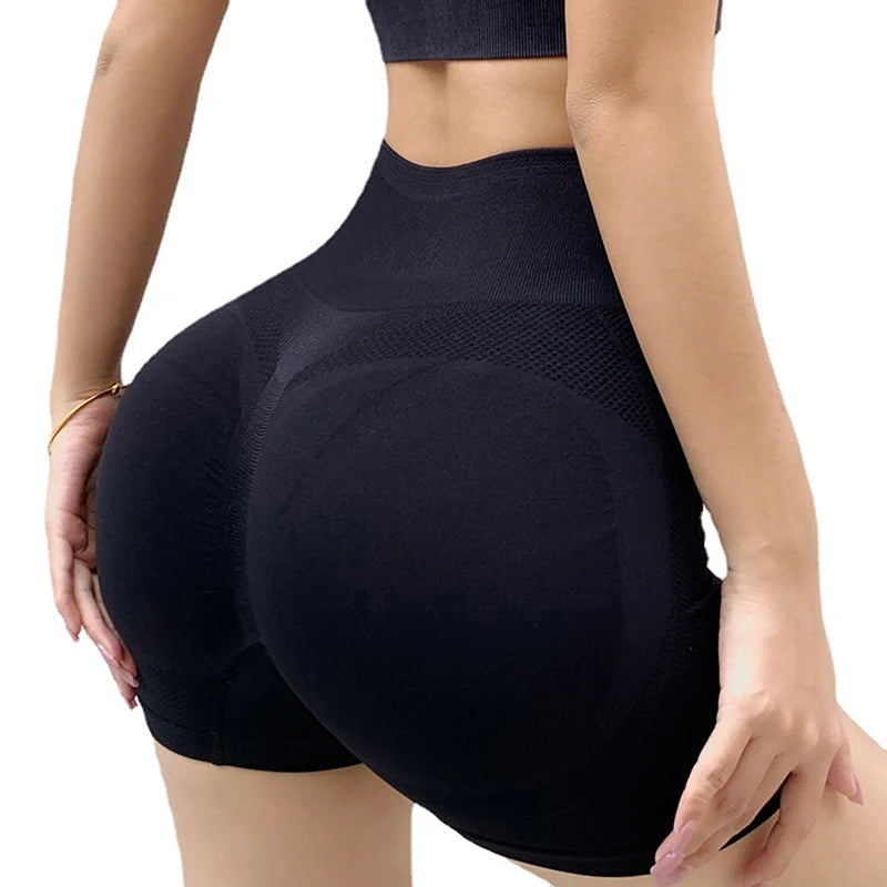 Women’s High-Waist Gym & Yoga Shorts – Push-Up Fitness Leggings