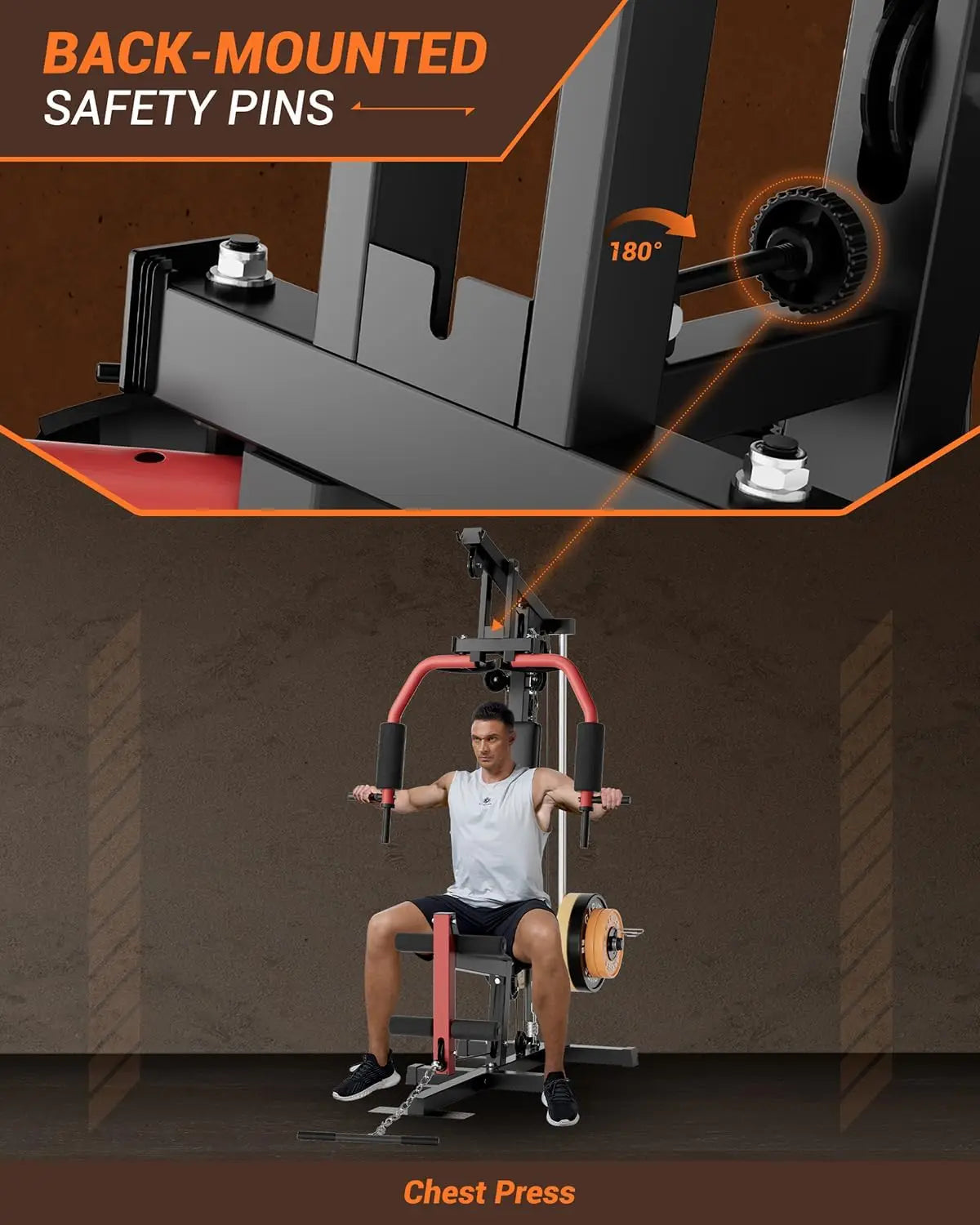 Home Gym Machine – Full-Body Workout with Pulley & Leg Press