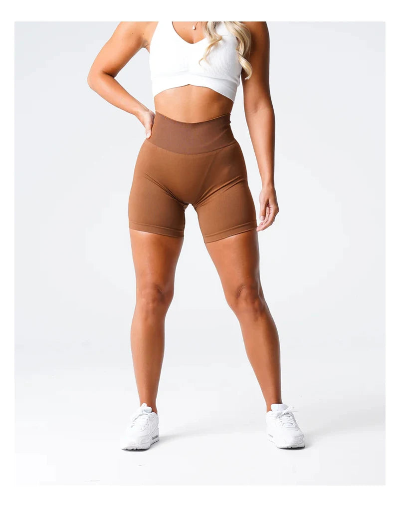 TKITK Women’s Seamless Spandex Shorts – Soft Workout & Yoga Tights