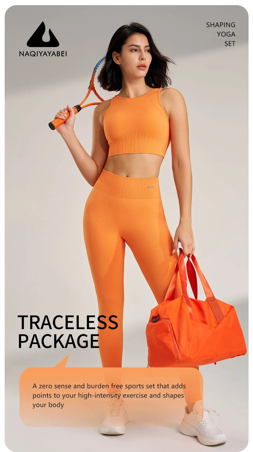 Women’s Two-Piece Yoga Set – High-Waisted Leggings & Seamless Top