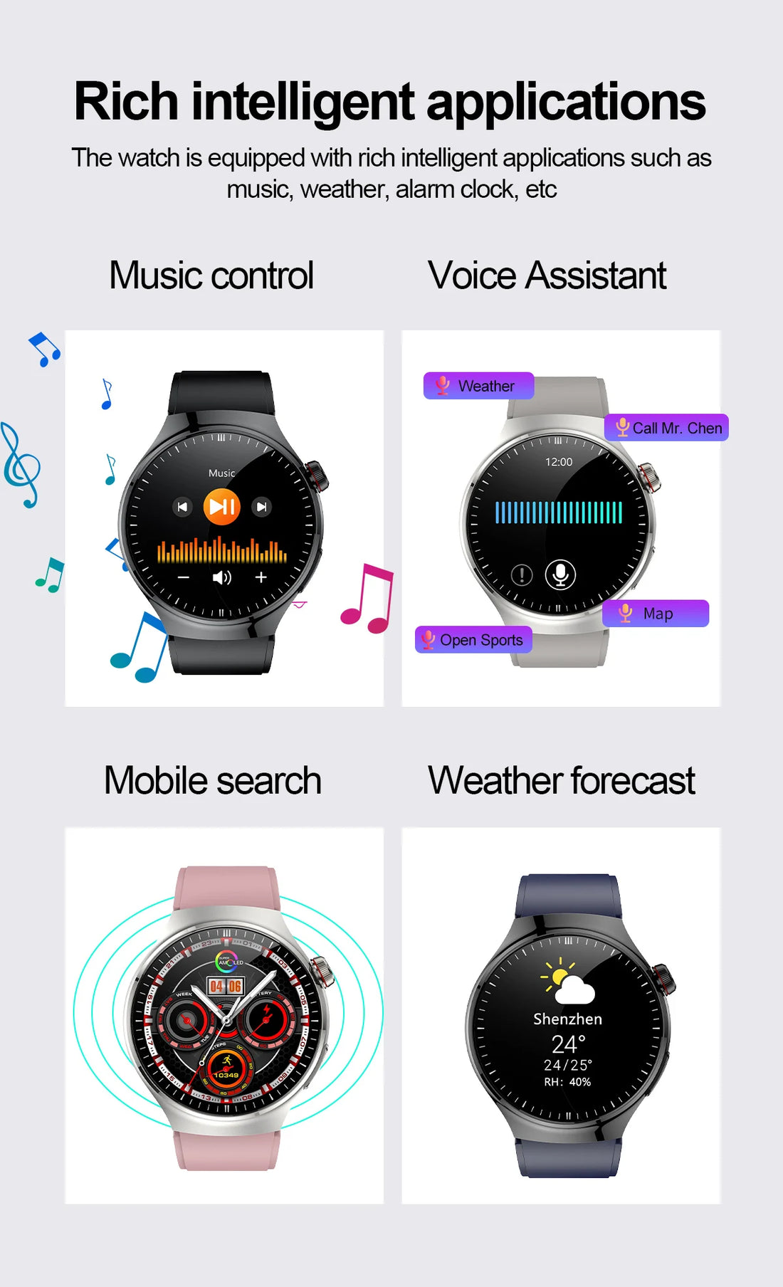 Nursing-Grade Health Smartwatch – Blood Oxygen, ECG, & Body Metrics