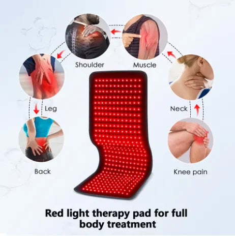 660nm & 850nm Red Light Belt 360 LEDs Near Infrared Photon Wrap for Full Body Pain Relief & Muscle Relaxation