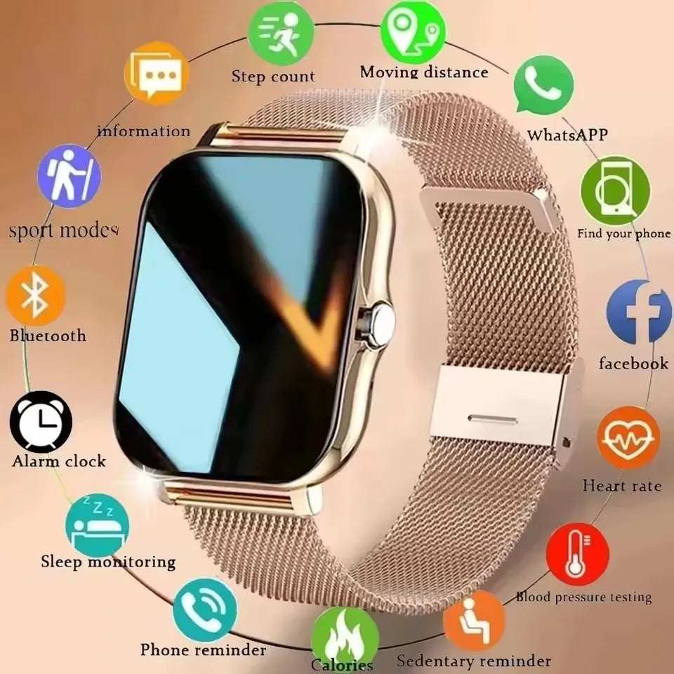 1.44" Color Screen Smartwatch – Bluetooth Call & Health Monitoring