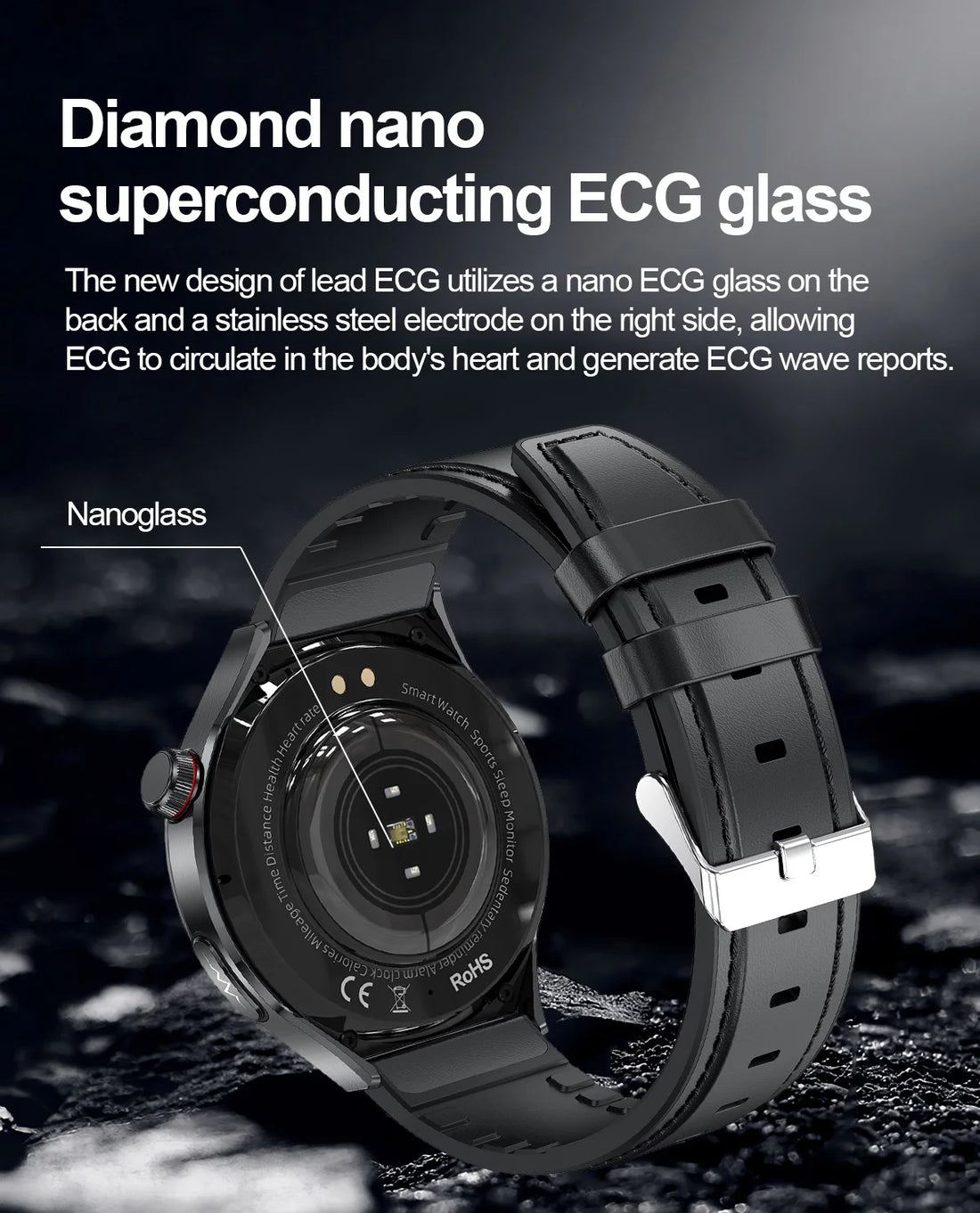Nursing-Grade Health Smartwatch – Blood Oxygen, ECG, & Body Metrics