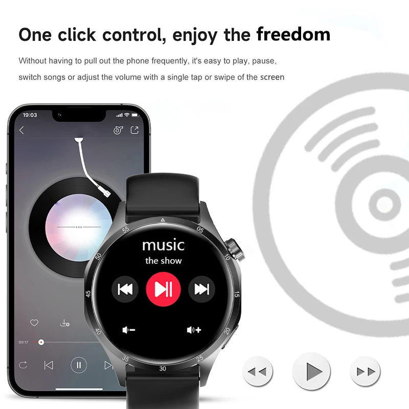 Men’s Smartwatch – 360×360 AMOLED GPS NFC & Bluetooth Call
