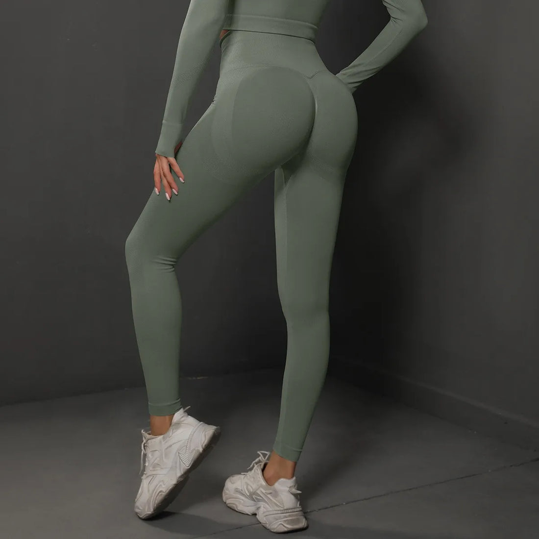 Women’s High-Waist Yoga Leggings – Seamless Push-Up Fitness Pants