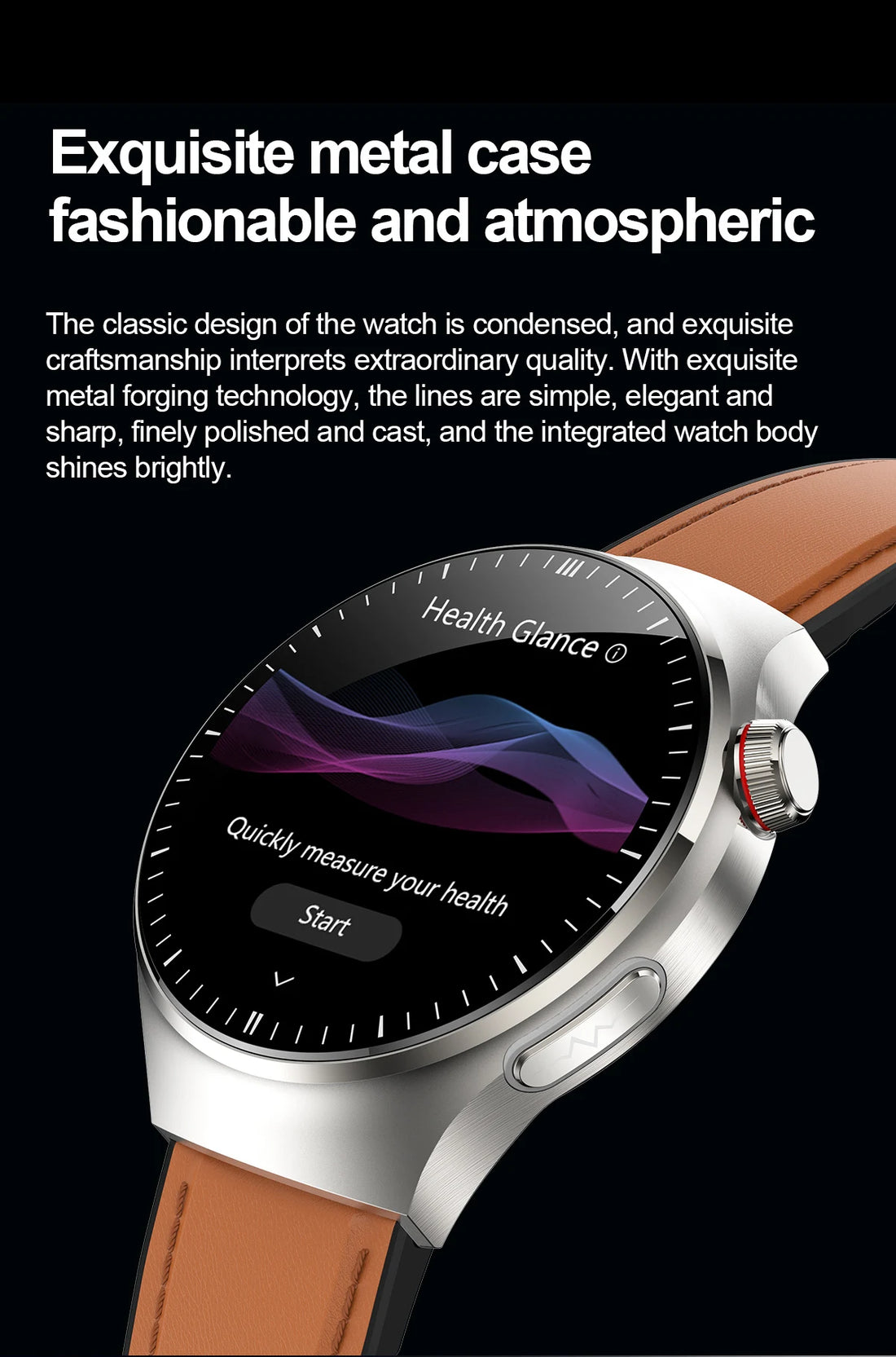 Nursing-Grade Health Smartwatch – Blood Oxygen, ECG, & Body Metrics