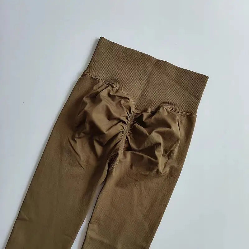 Women’s High-Waist Yoga Leggings – Seamless Push-Up Fitness Pants