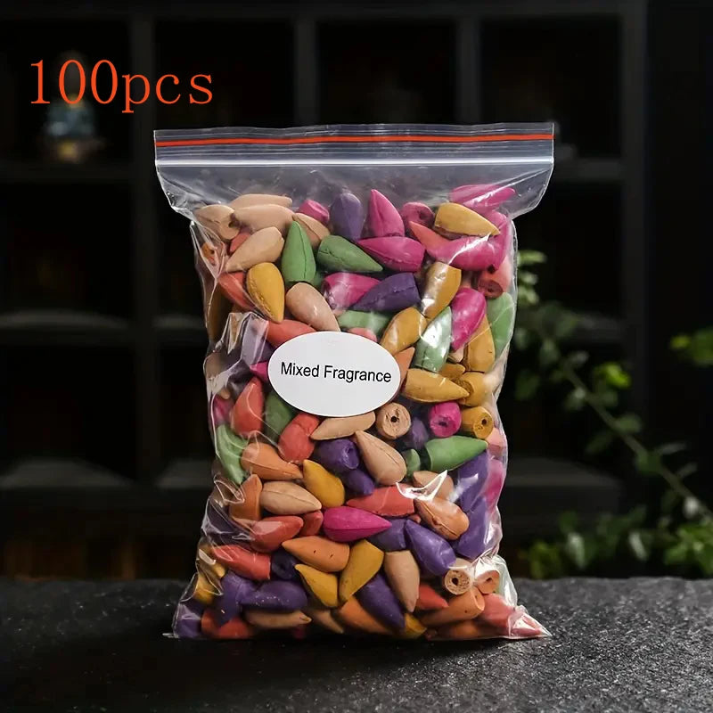 Mixed Backflow Incense Cones – Sandalwood, Lavender & Multi-Scented