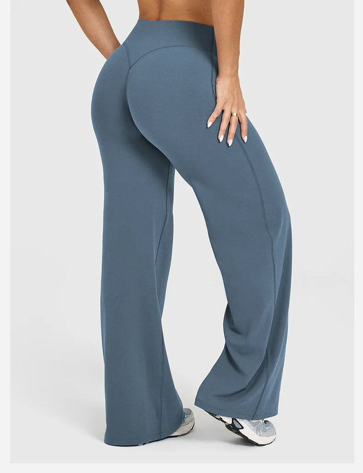 Women’s Straight-Leg Sports Pants – Wide-Leg Breathable Fitness & Casual Wear