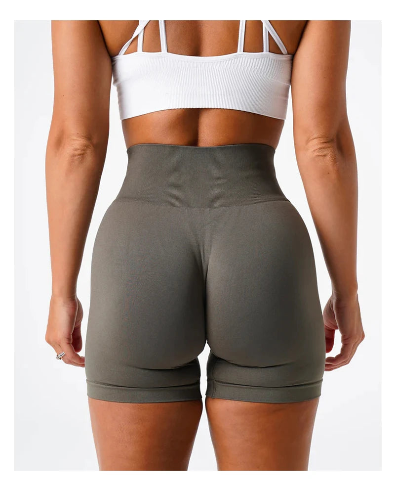 TKITK Women’s Seamless Spandex Shorts – Soft Workout & Yoga Tights