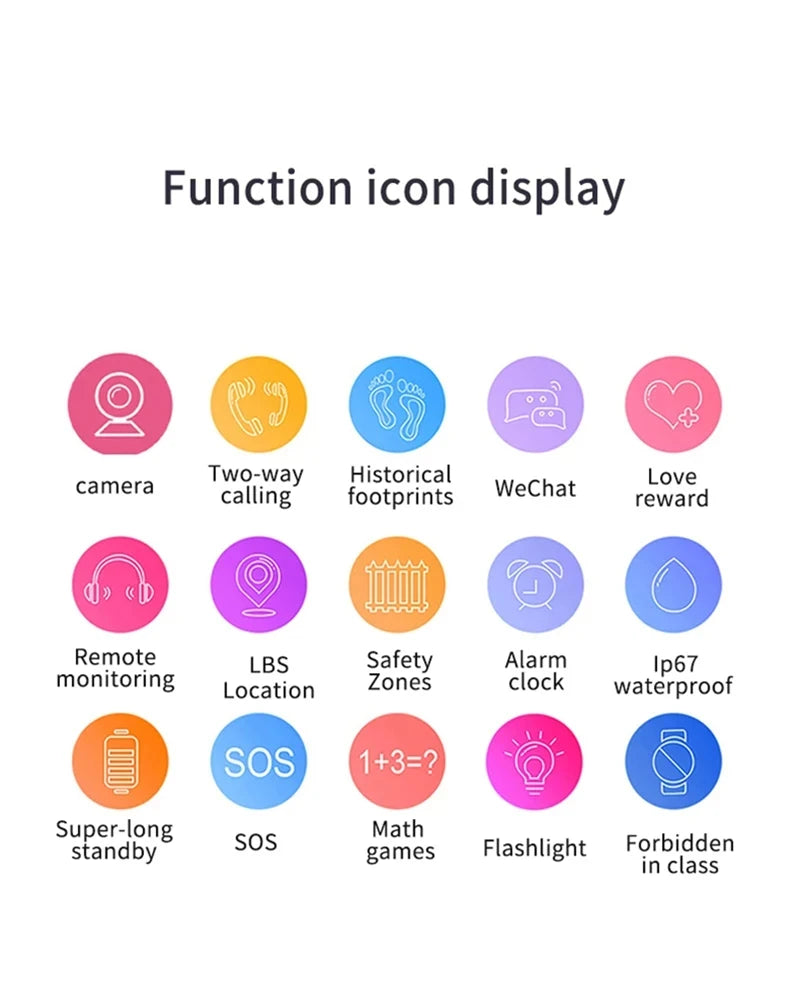 Xiaomi Kids Smart Watch SOS GPS Location Tracker  Sim Card Call Child SmartWatch