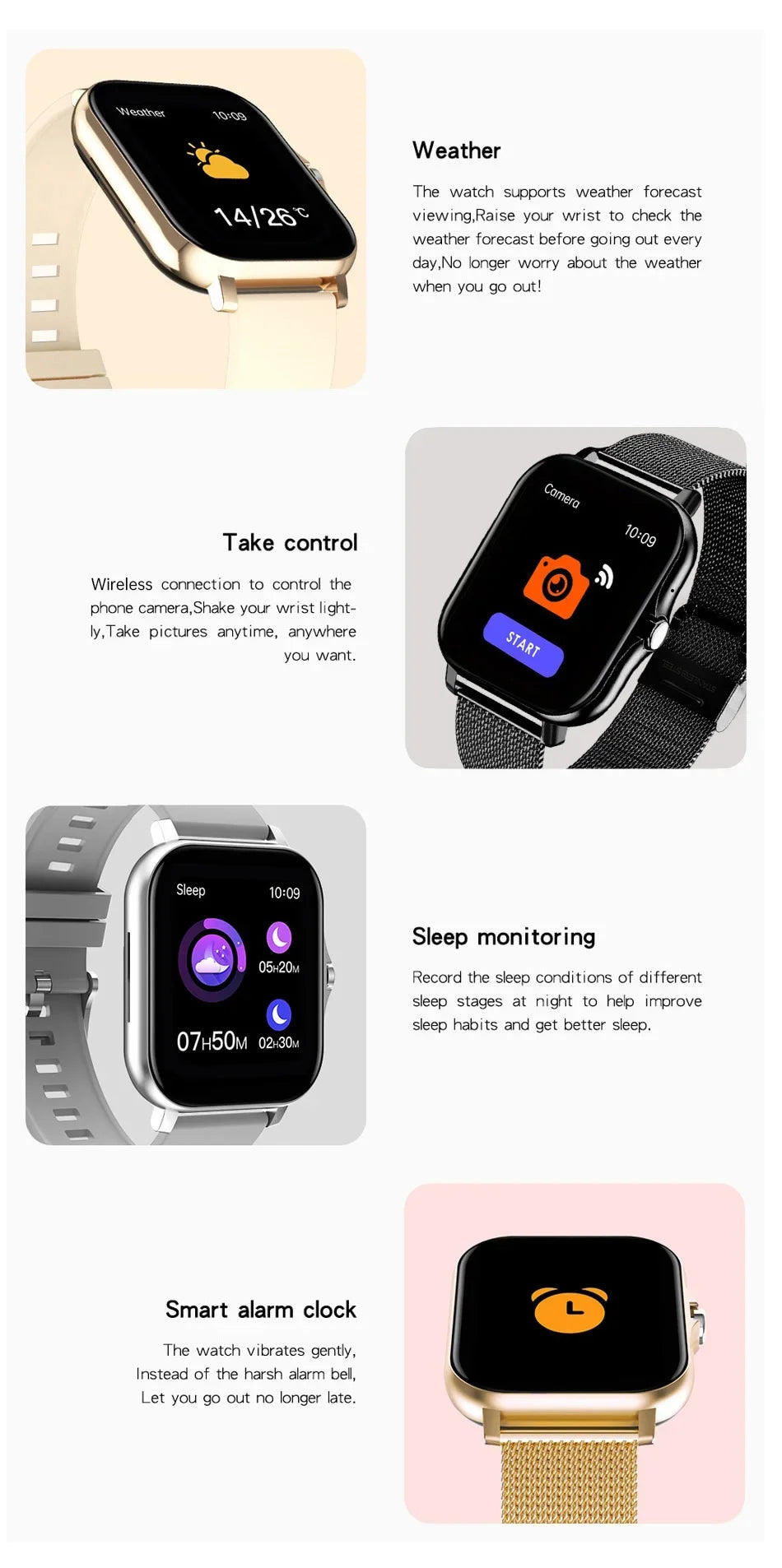 1.44" Color Screen Smartwatch – Bluetooth Call & Health Monitoring
