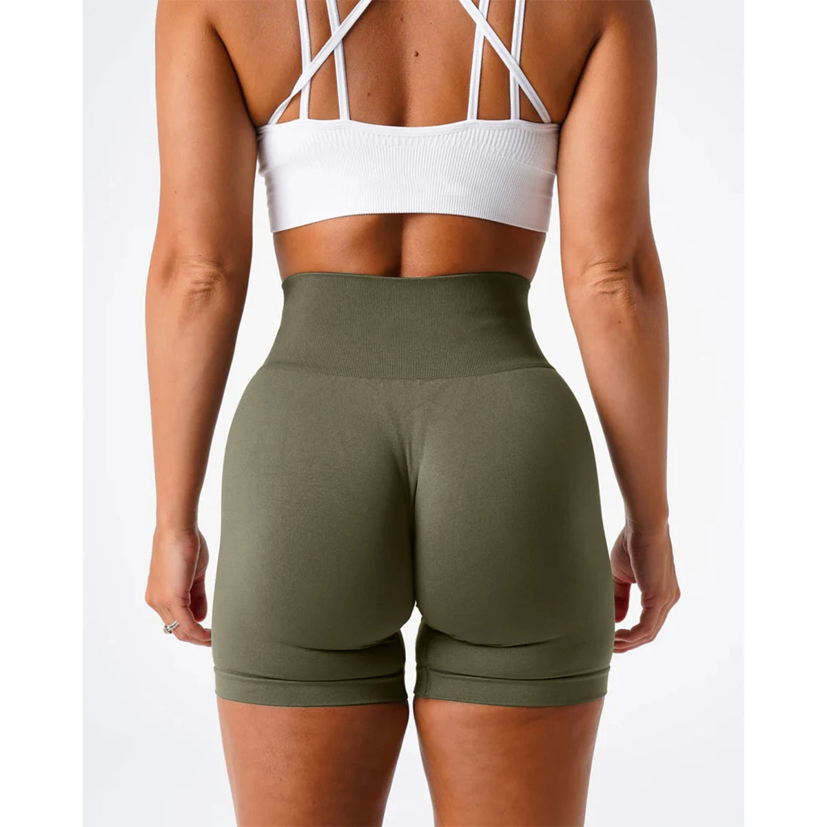 TKITK Women’s Seamless Spandex Shorts – Soft Workout & Yoga Tights