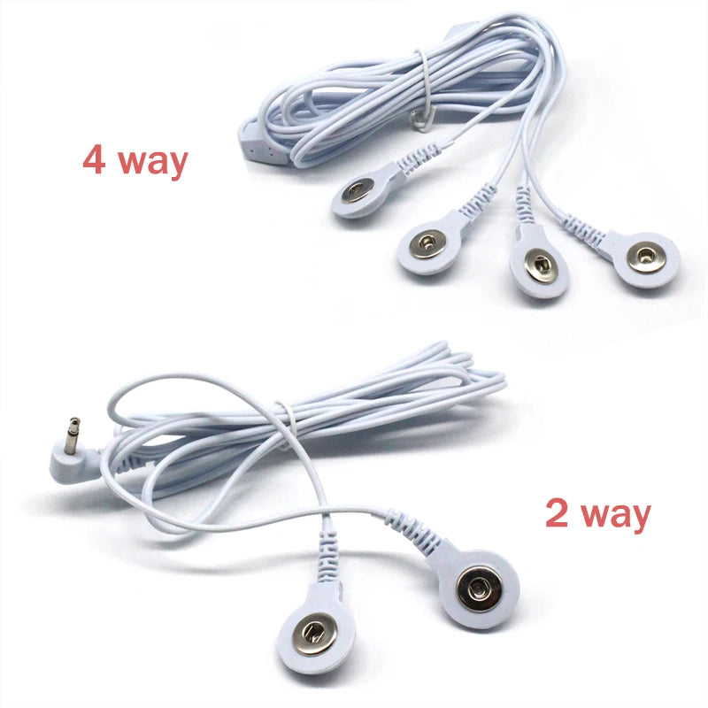 TENS Unit Electrode Lead Wires – 2-Way & 4-Way Cable with Pads