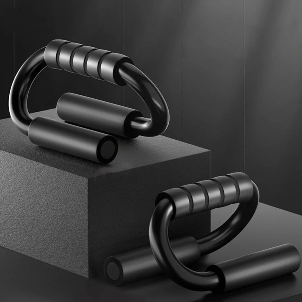 S-Shape Push-Up Stands with Foam Handles – Anti-Slip Home Fitness Equipment