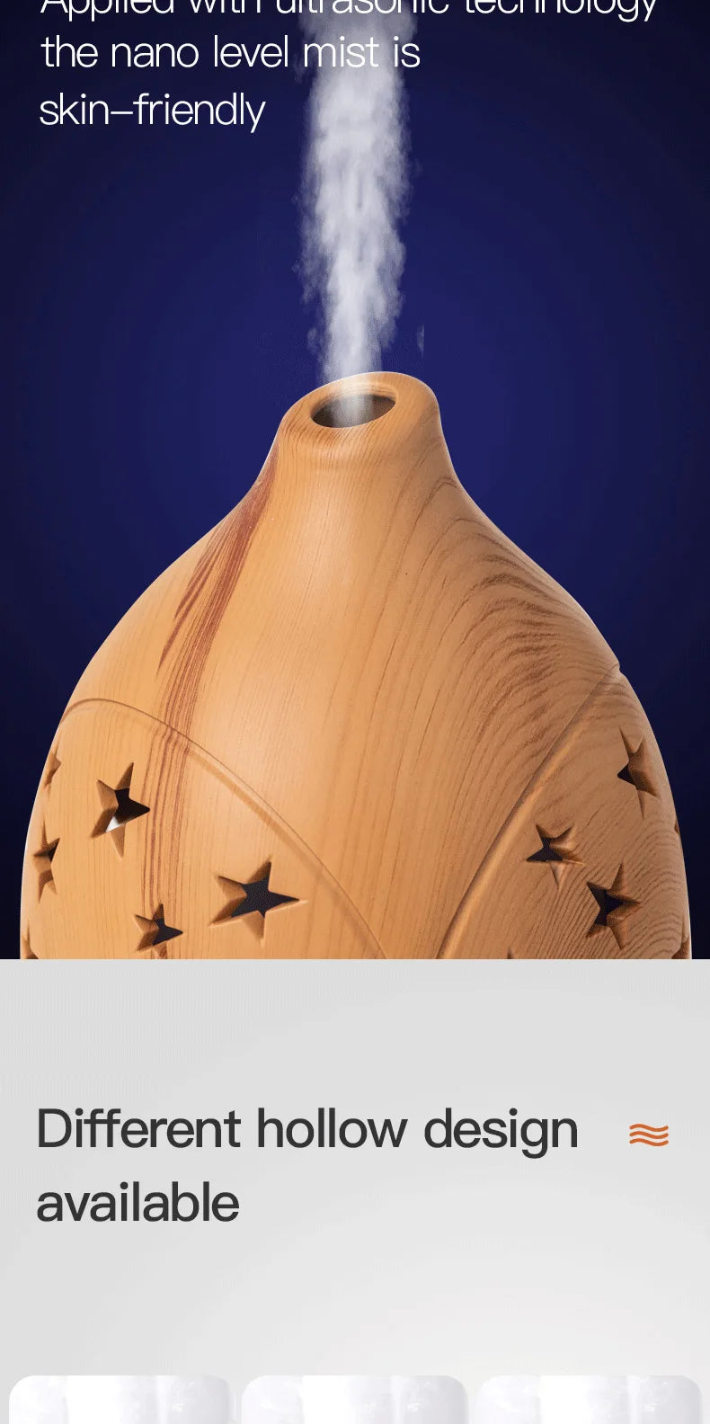 100ml Ultrasonic Essential Oil Diffuser – LED Lights & Adjustable Mist