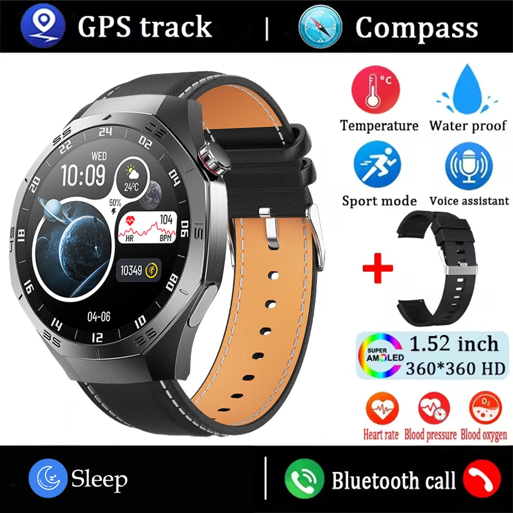 AMOLED GPS Smartwatch – Heart Rate, Motion Tracking & Bluetooth Calls