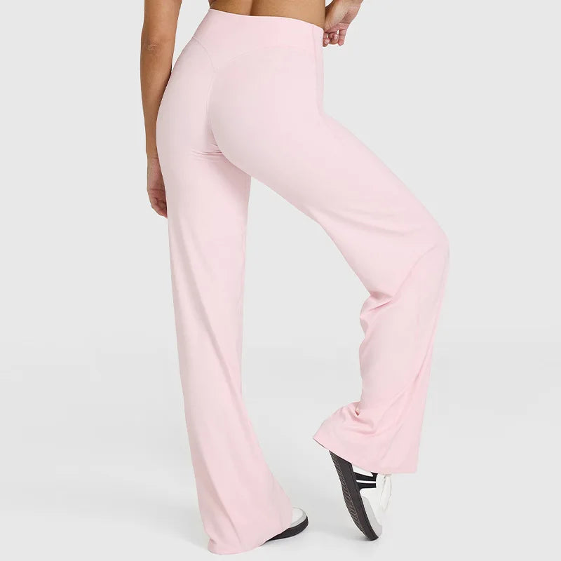 Women’s Straight-Leg Sports Pants – Wide-Leg Breathable Fitness & Casual Wear