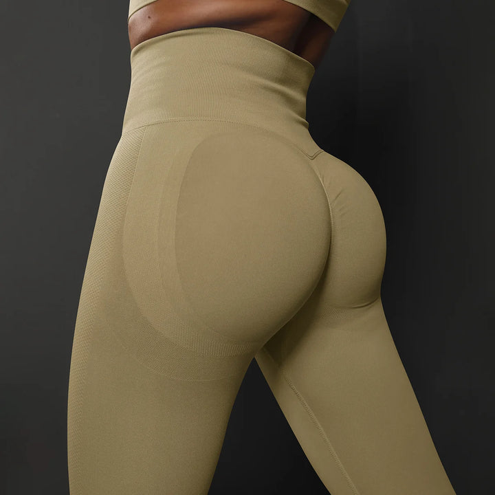 Women’s High-Waist Yoga Leggings – Seamless Push-Up Fitness Pants