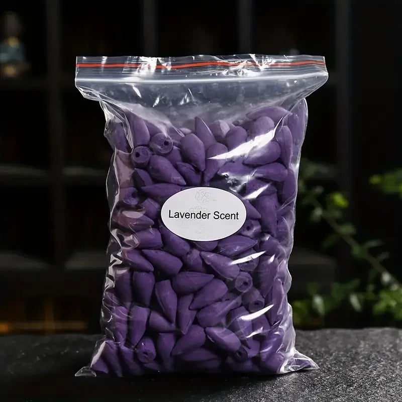 Mixed Backflow Incense Cones – Sandalwood, Lavender & Multi-Scented