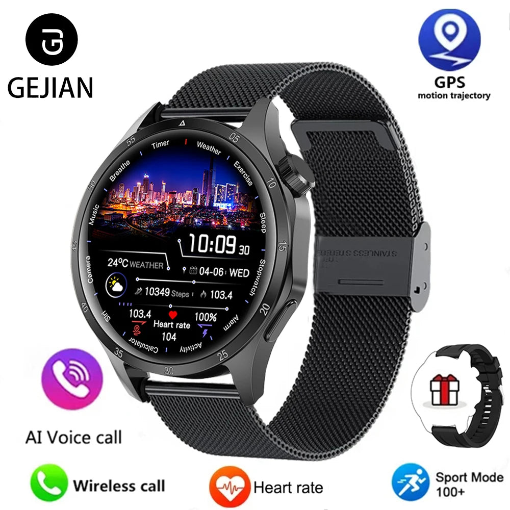 Men’s Smartwatch – 360×360 AMOLED GPS NFC & Bluetooth Call