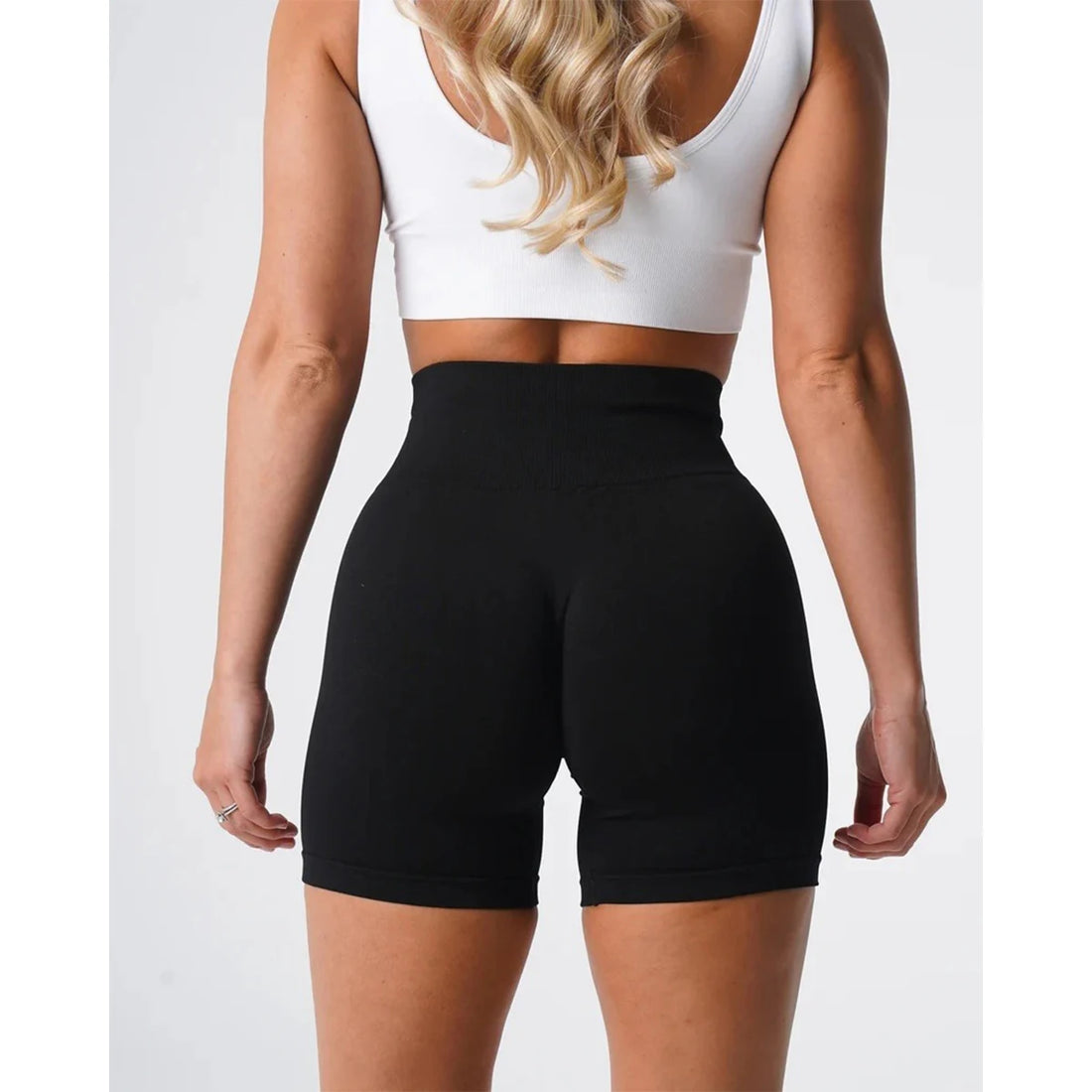 TKITK Women’s Seamless Spandex Shorts – Soft Workout & Yoga Tights
