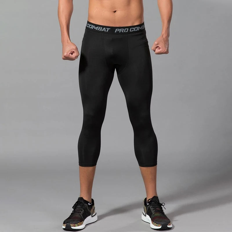 Men’s Compression Sports Leggings – Quick-Dry Running & Training Pants