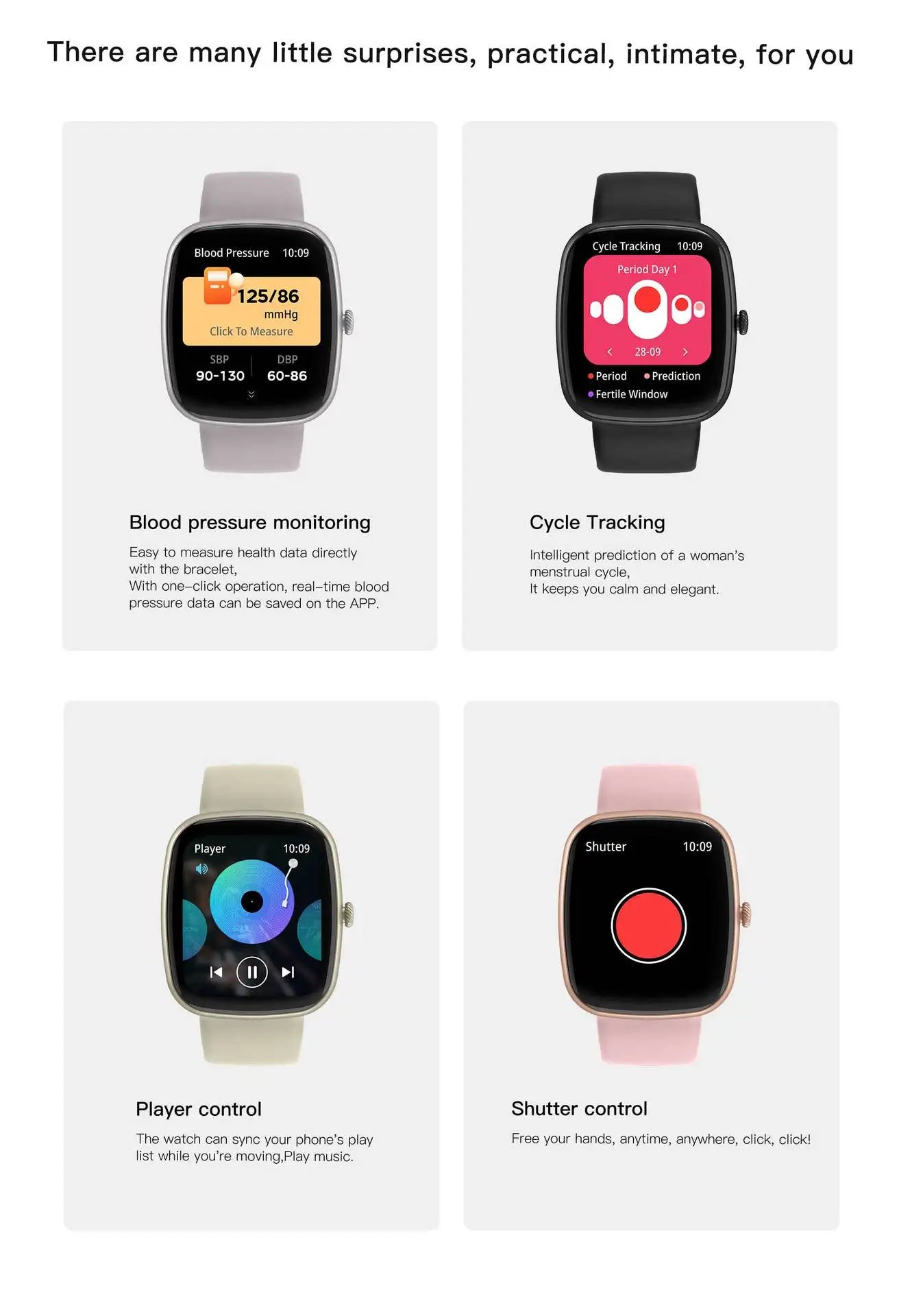 Z139 Women’s Sports Smartwatch – 1.83” TFT Screen with Health Monitor