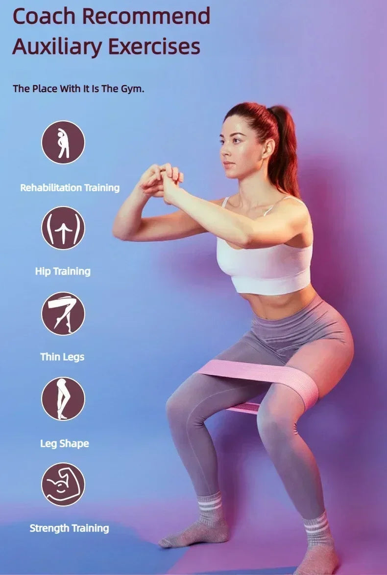 Fabric Resistance Hip & Booty Bands – 3-Piece Glute & Thigh Workout Set