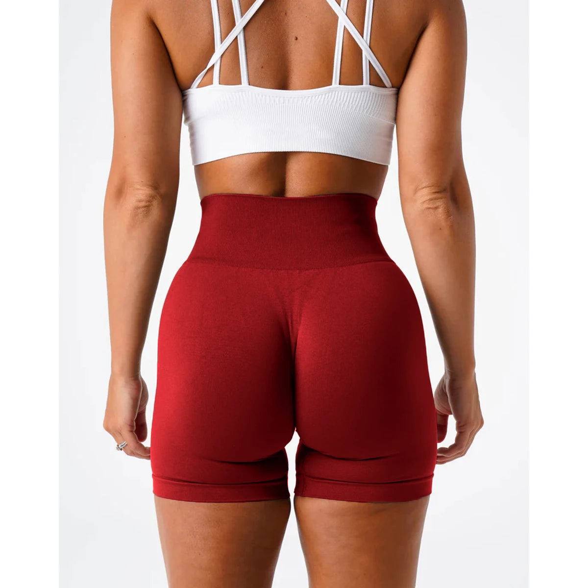 TKITK Women’s Seamless Spandex Shorts – Soft Workout & Yoga Tights