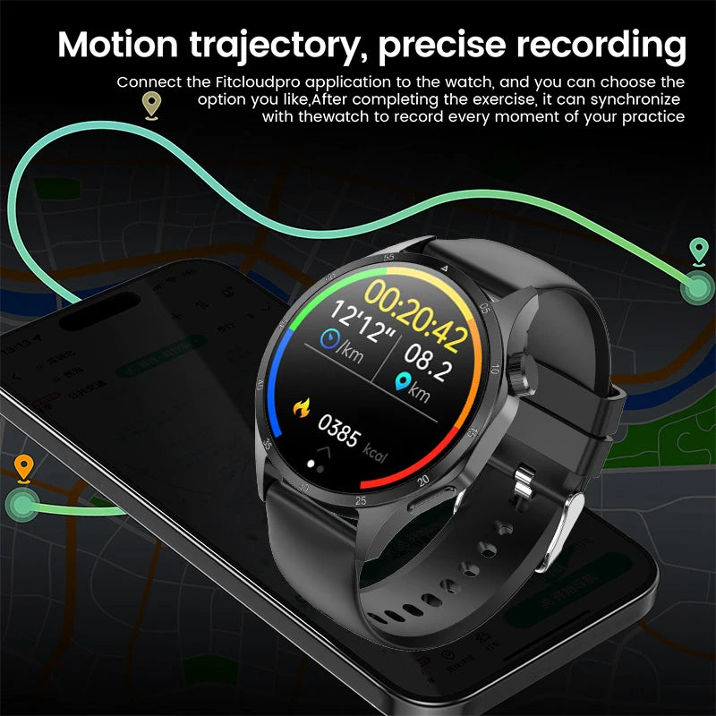 Men’s Smartwatch – 360×360 AMOLED GPS NFC & Bluetooth Call